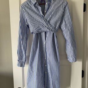 Seraphine Cotton & Lyocell Maternity & Nursing Shirt Dress